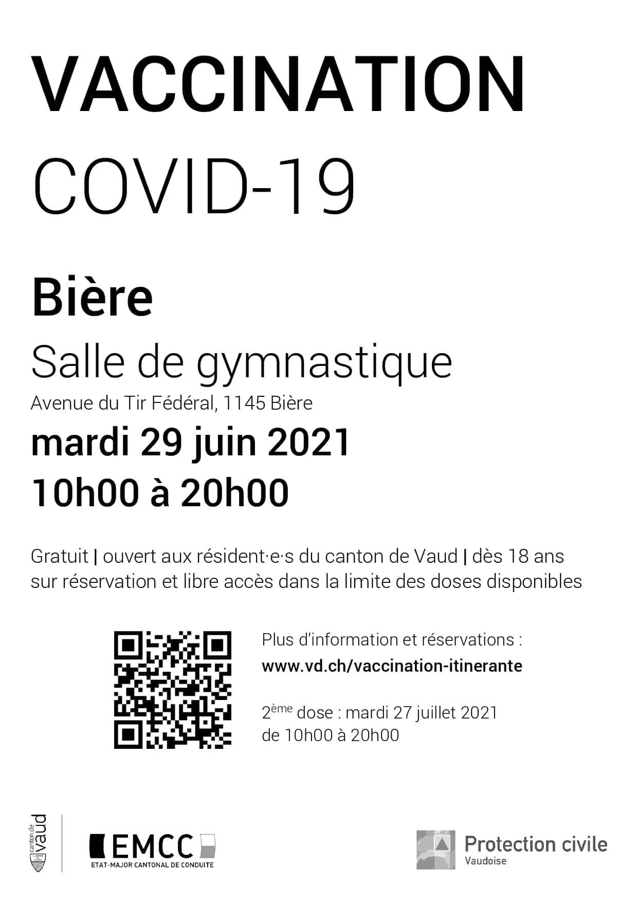 Vaccination itinérante à Bière
